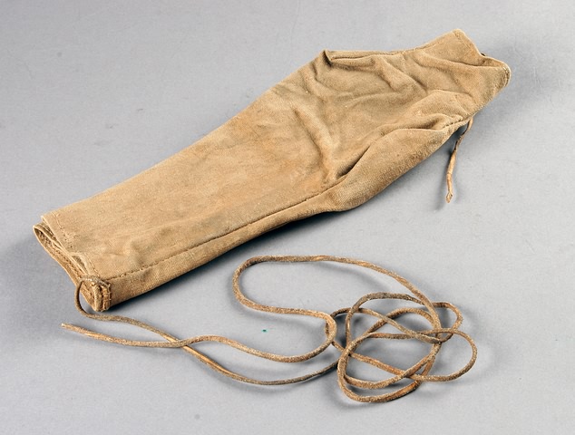 Appraisal: M canvas breech cover with leather things for a Krag