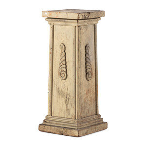 Appraisal: A Classical Carved and Cream Painted Pine Pedestal th Century