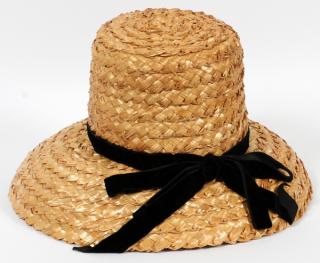 Appraisal: HUDSON'S THE WOODWARD SHOPS WOVEN STRAW BRIMMED HAT HUDSON'S THE