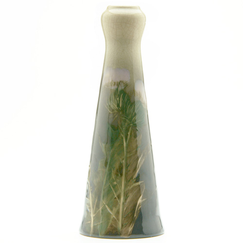 Appraisal: ROSEVILLE ROYAL LIGHT Tall tapering vase painted by Hester Pillsbury