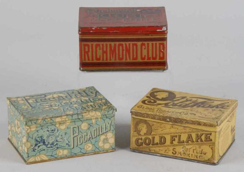 Appraisal: Lot of Tobacco Tins Description Includes Richmond Club Gold Flake