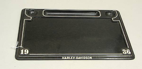 Appraisal: A Harley-Davidson decorative desk set Bakelite writing slope dated with