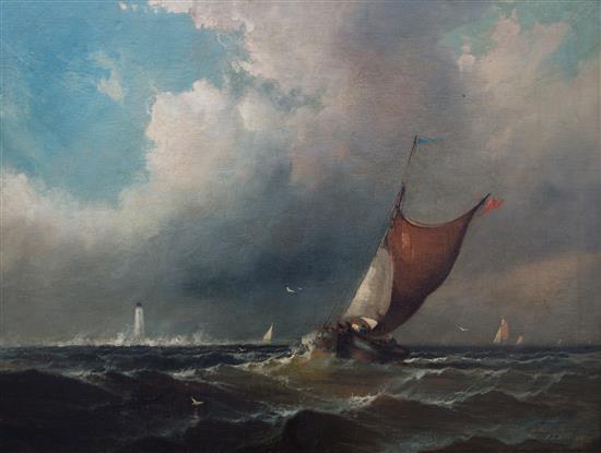 Appraisal: Sale Lot Franklin D Briscoe American - Sailing In Rough