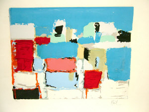 Appraisal: After Nicolas de Stael - - ''Mediterranie'' screenprint in colours