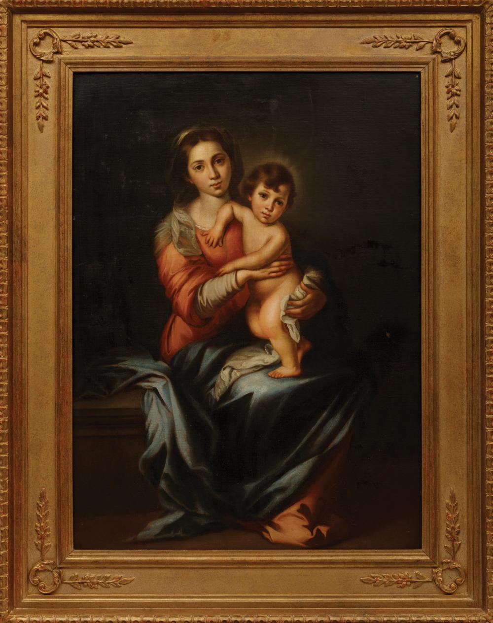 Appraisal: After Bartolom Esteban Murillo Spanish - Madonna and Child oil