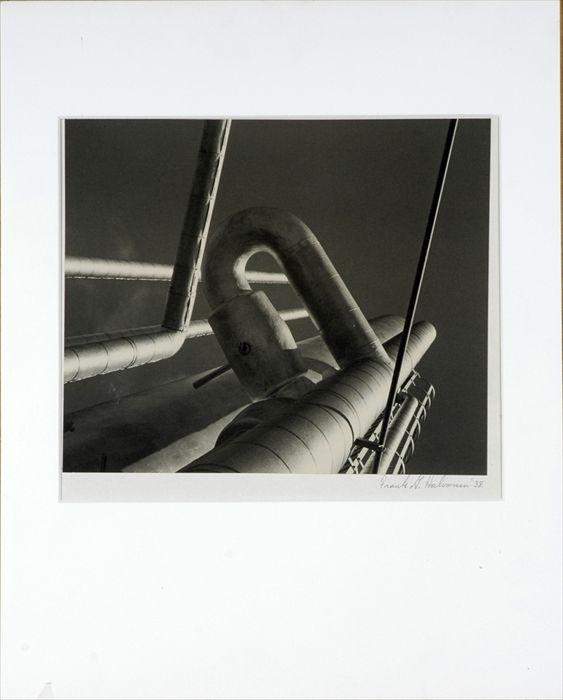 Appraisal: Frank Halvorsen Machinery Black and white photograph laid down on