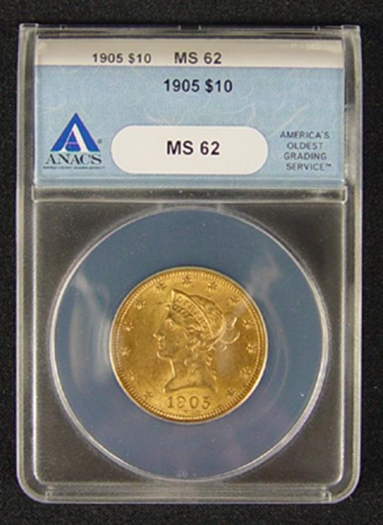 Appraisal: Liberty Gold Coin ANACS certified and graded MS