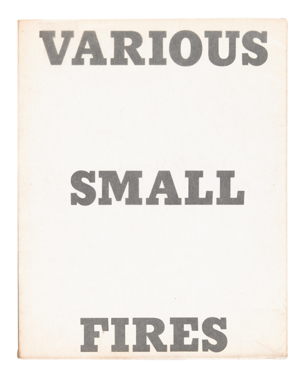 Appraisal: RUSCHA EDWARD Various Small Fires and Milk Illustrated with reproductions