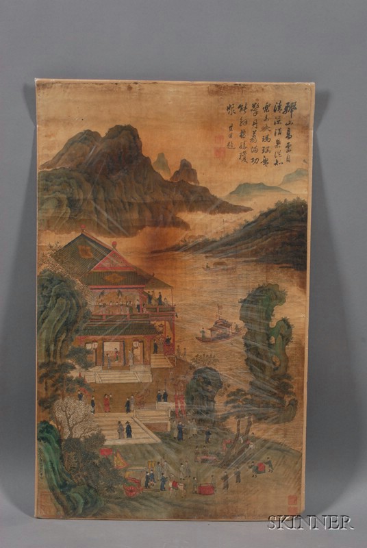 Appraisal: Chinese Painting th century ink and colors on paper scene