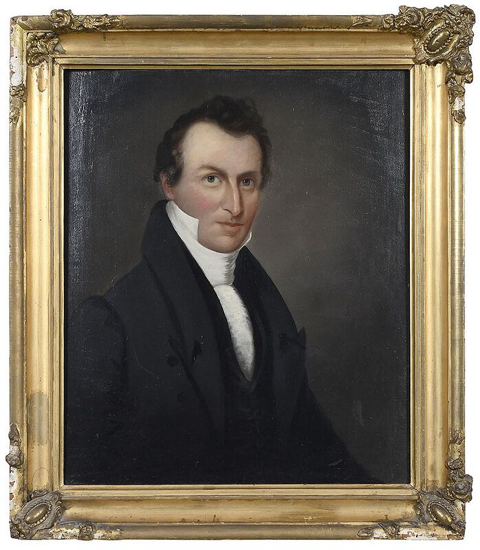 Appraisal: American School th century Portrait of a New England Gentleman