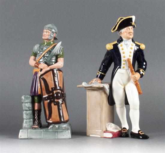 Appraisal: Two Royal Doulton china figures ''The Centurion'' and ''The Captain''