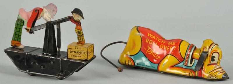 Appraisal: Lot of Tin Litho Marx Character Wind-Up Toys Description American