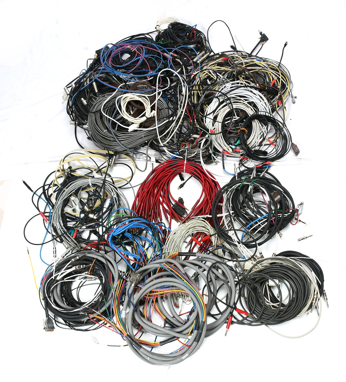 Appraisal: AUDIO PATCH CORDS Large collection of studio cords From the