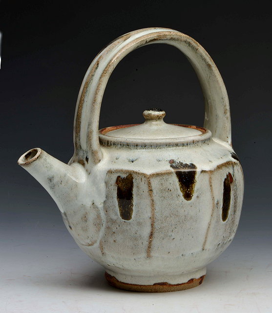 Appraisal: Jim Malone British b Teapot and cover faceted sides dripped