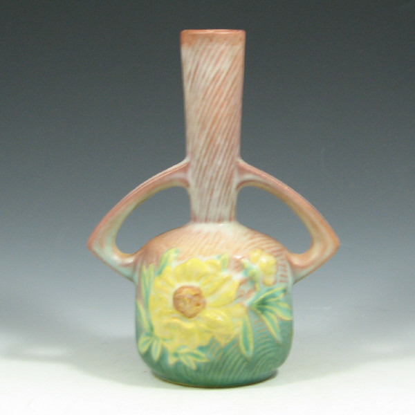 Appraisal: Roseville Peony - Bud Vase Roseville Peony bud vase Marked