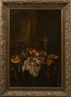 Appraisal: After Jan Van Hysum Still Life of Fruit on a