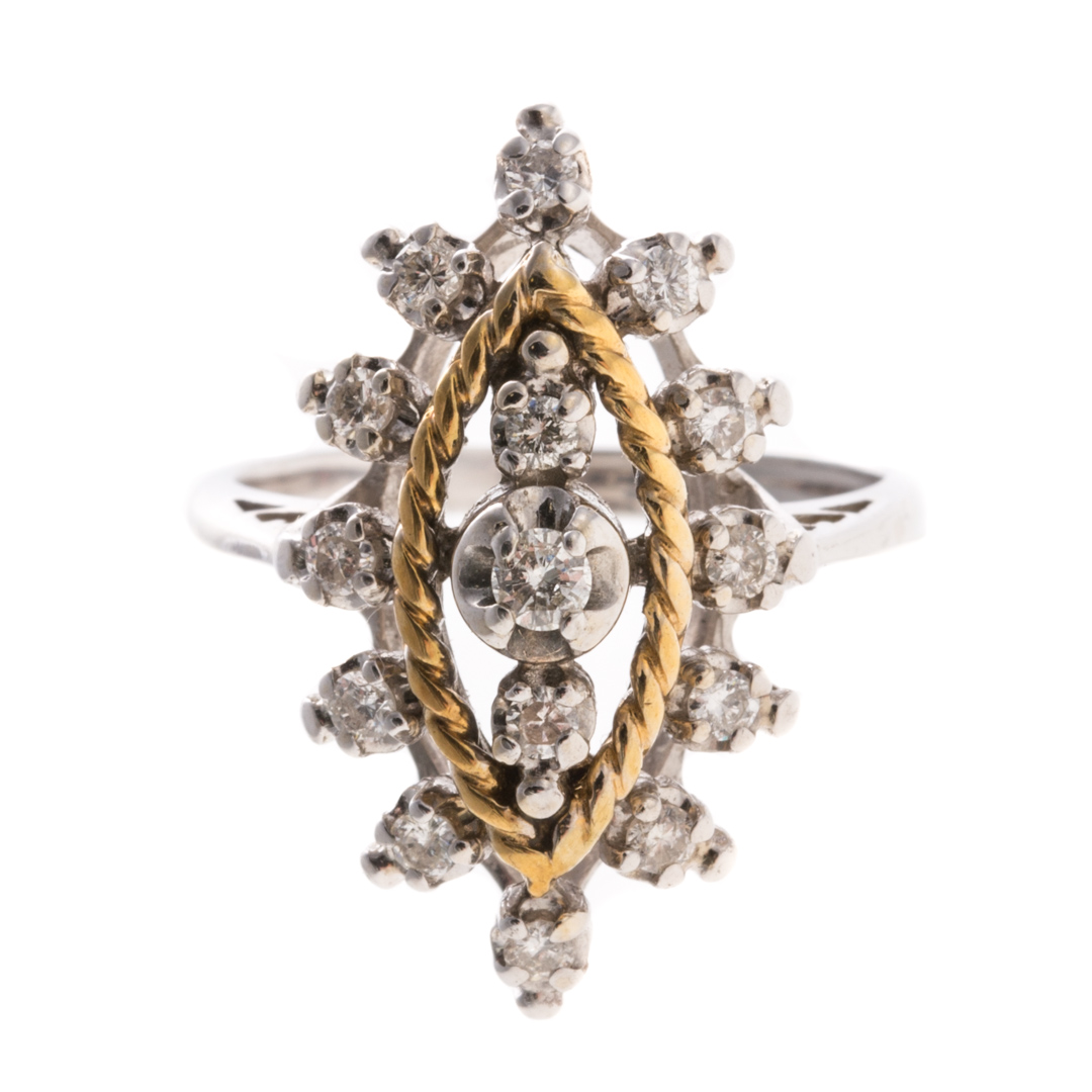 Appraisal: A Lady's K Diamond Cluster Ring K white gold ring