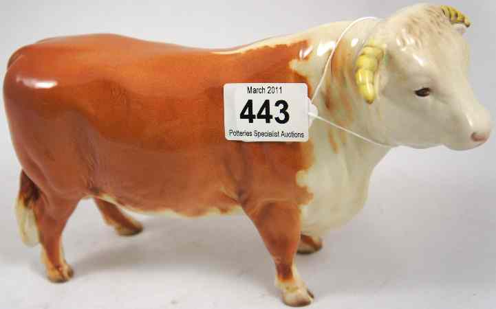 Appraisal: Beswick Early Hereford Bull Good Markings Model