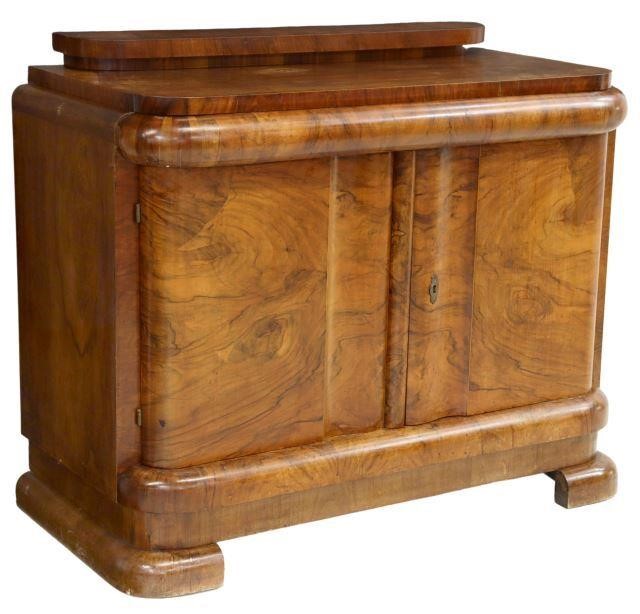 Appraisal: Italian Art Deco walnut sideboard c s the rectangular top