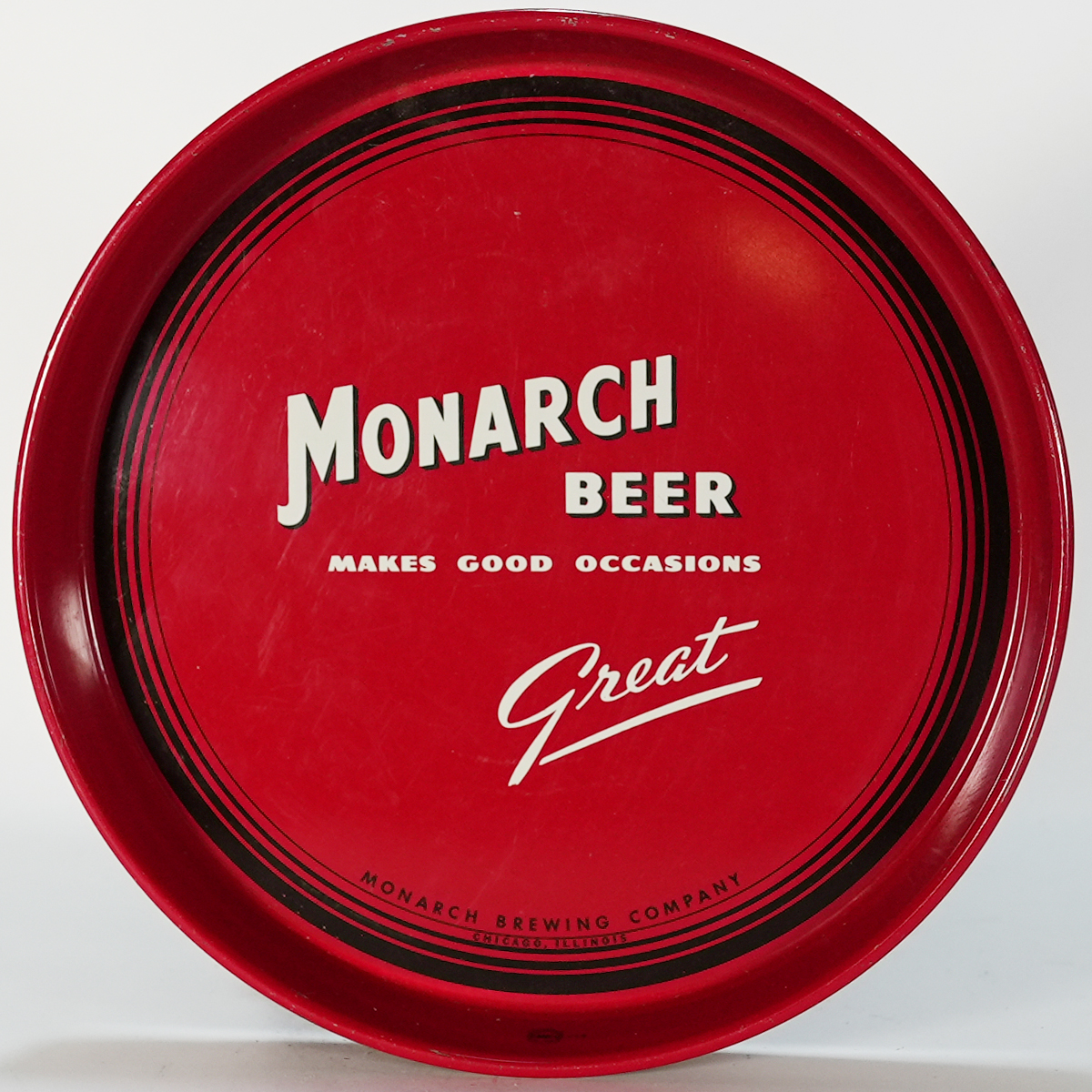 Appraisal: Monarch Beer Makes Good Occasions Great TrayReference n aBrewery Monarch