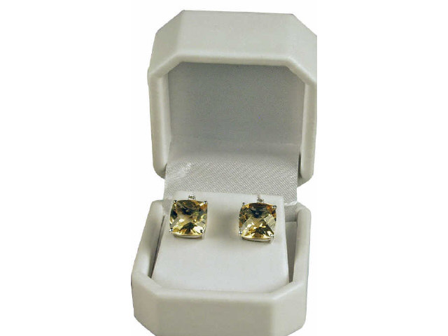 Appraisal: Ladies karat white hold earrings set with two checkerboard cut