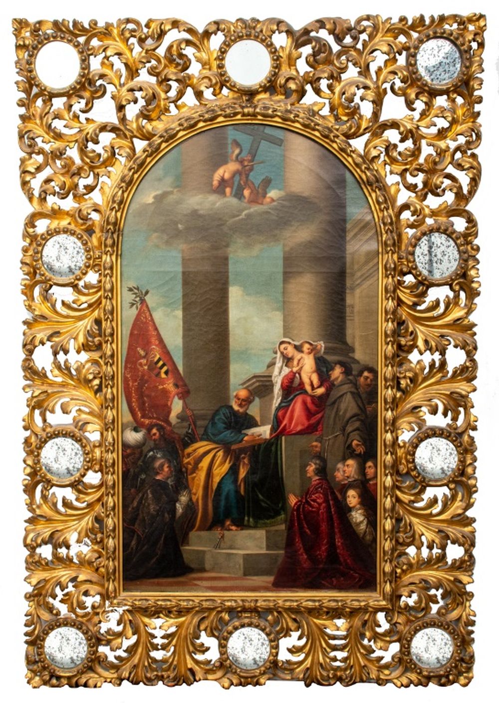 Appraisal: AFTER TITIAN PESARO MADONNA OIL ON CANVAS After Titian Italian