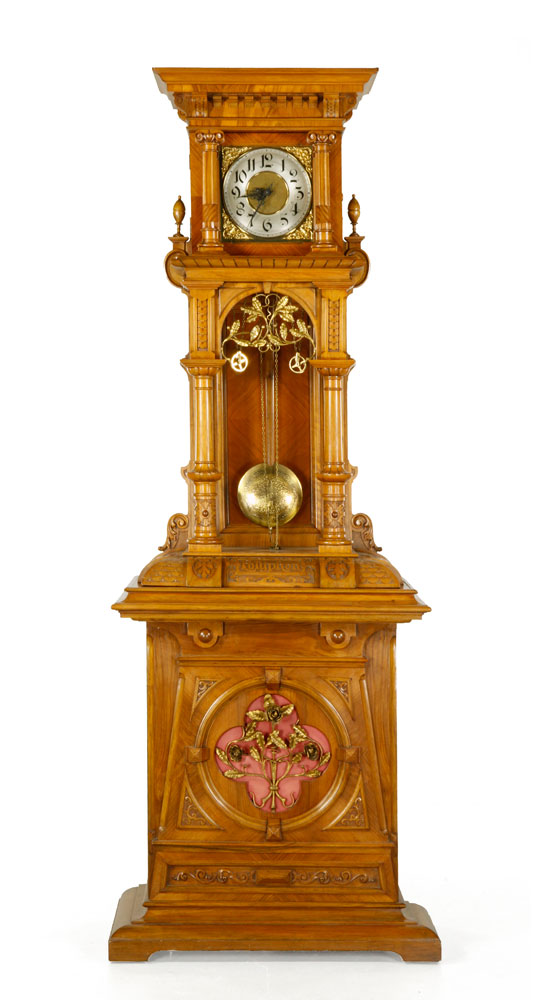 Appraisal: - Rare Polyphon Music Box and Clock Rare Polyphon cylinder