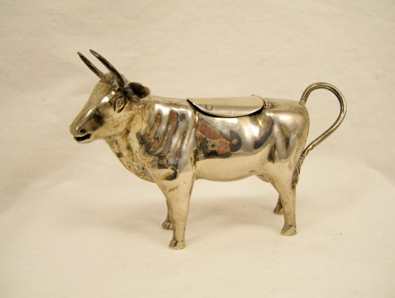 Appraisal: Silver Bull Creamer Small sized creamer in the shape of