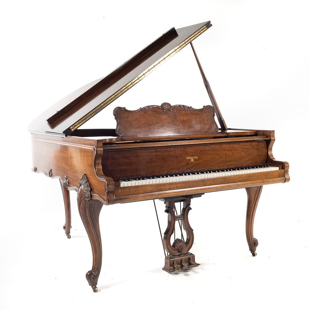 Appraisal: Sohmer Co walnut baby grand piano New York ca model