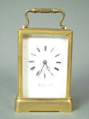 Appraisal: A brass cased four glass carriage clock by Japy Freres