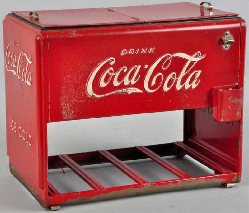 Appraisal: Coca-Cola Salesman Sample Cooler Offered with partial reproduction interior booklets