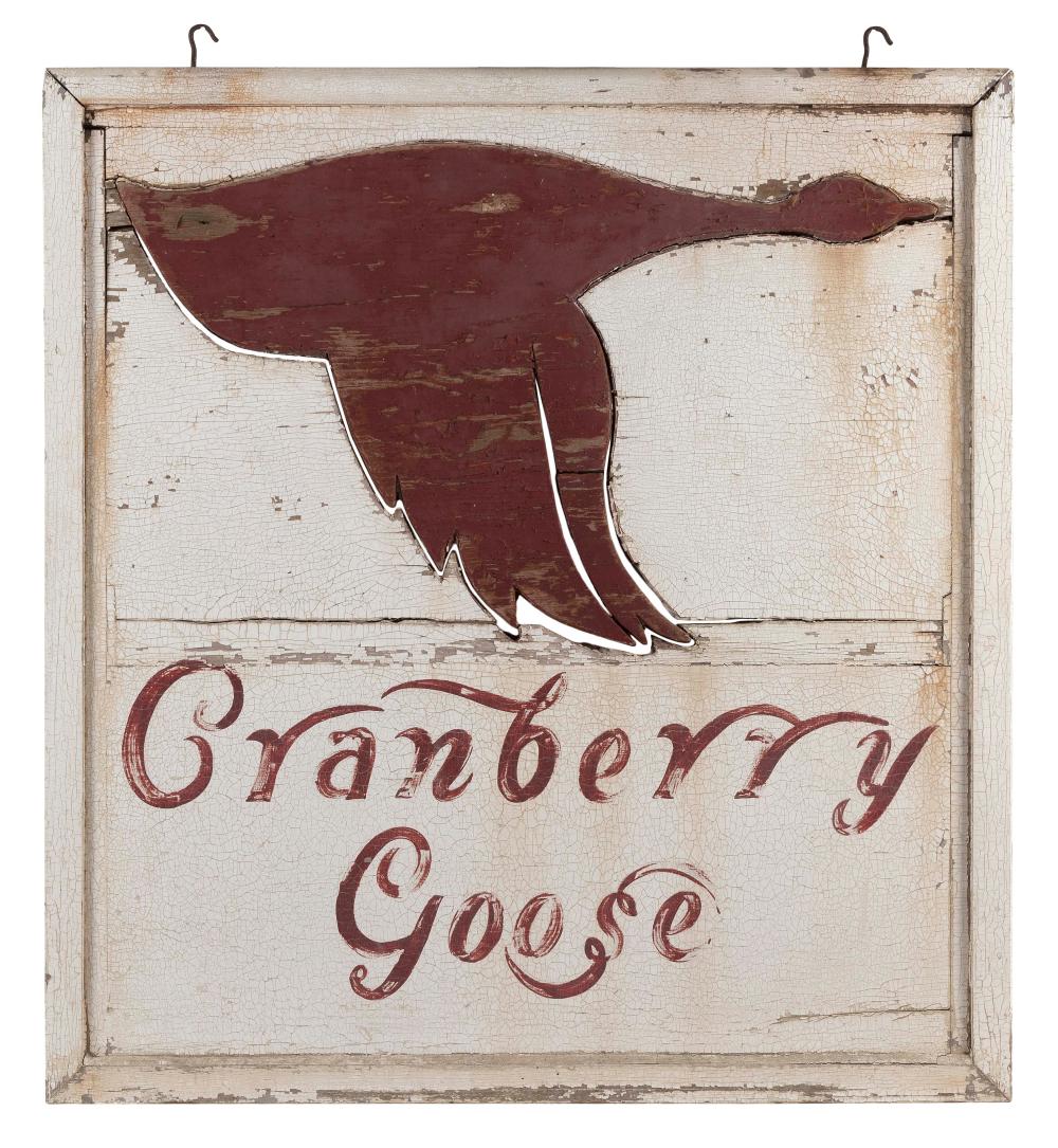 Appraisal: CRANBERRY GOOSE RESTAURANT SIGN CAPE COD MASSACHUSETTS CIRCA X CRANBERRY