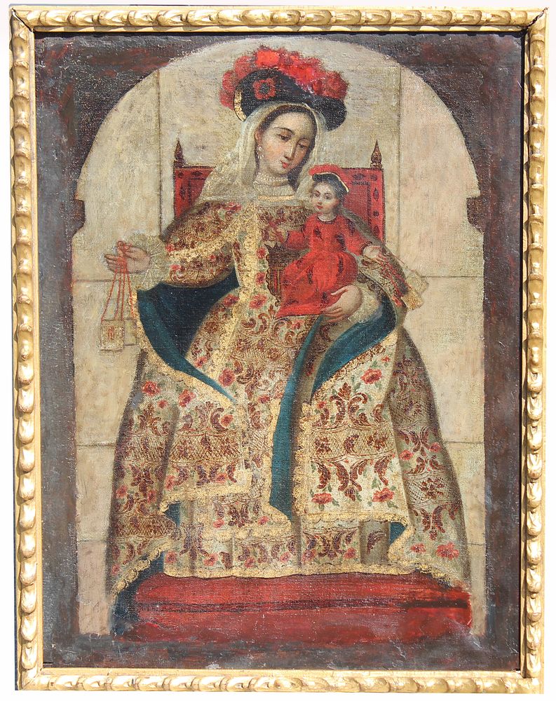 Appraisal: Spanish School th C Painting of Madonna Child Spanish School