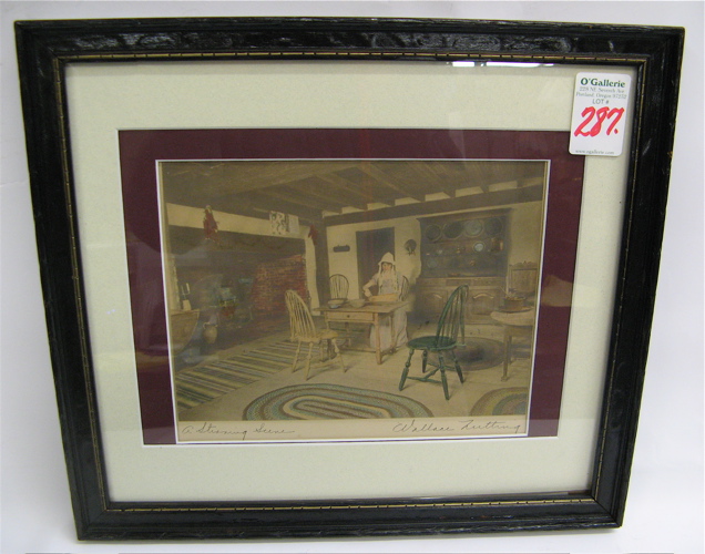 Appraisal: A WALLACE NUTTING COLOR PLATINUM PHOTO an interior view with