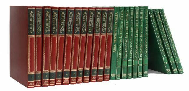 Appraisal: lot of Italian library shelf books th c having gilt