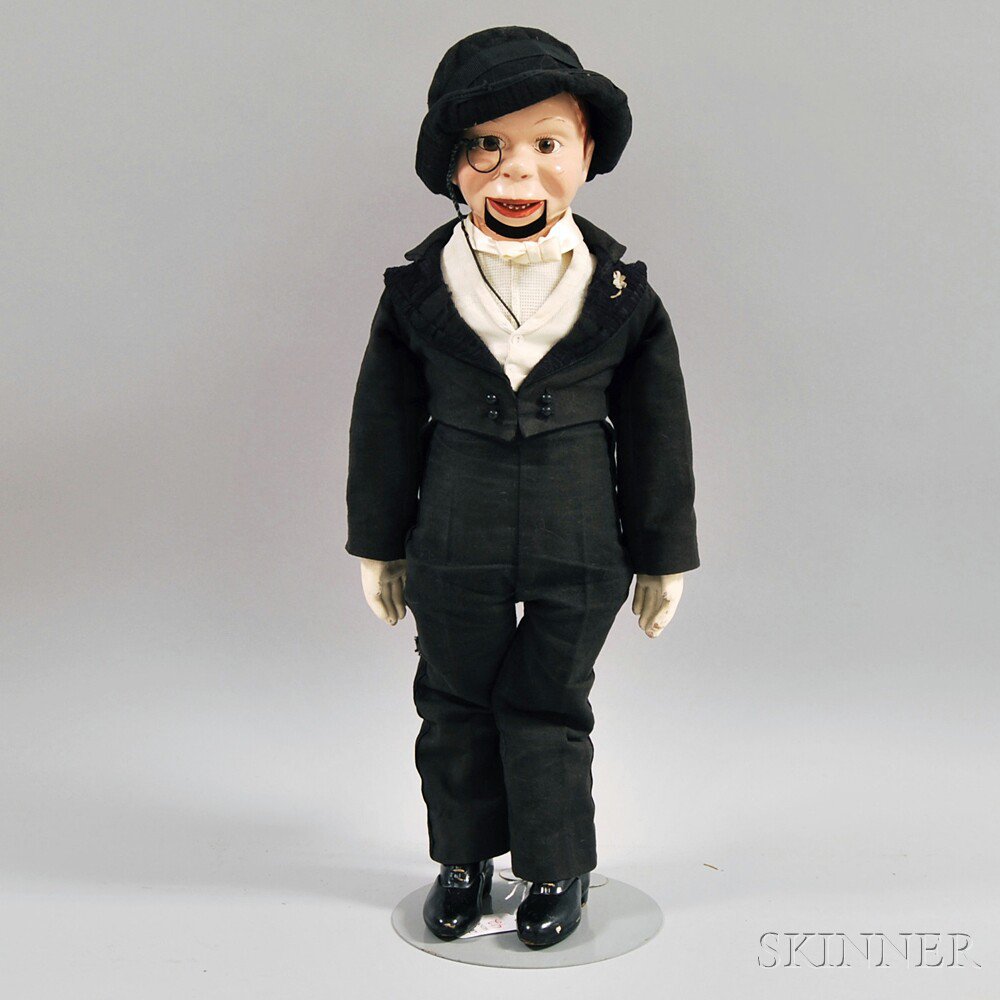 Appraisal: Effanbee Composition and Cloth Charlie McCarthy Doll with raised inscriptions