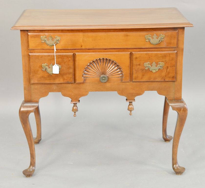 Appraisal: Custom cherry Queen Anne style lowboy ht in wd in