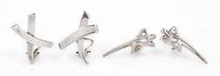 Appraisal: A Collection of Sterling Silver Earclips Paloma Picasso for Tiffany