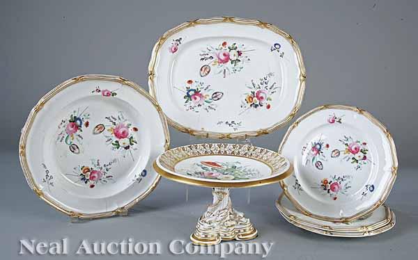 Appraisal: A Group of Early Victorian Davenport Porcelain Dessert Dishes c