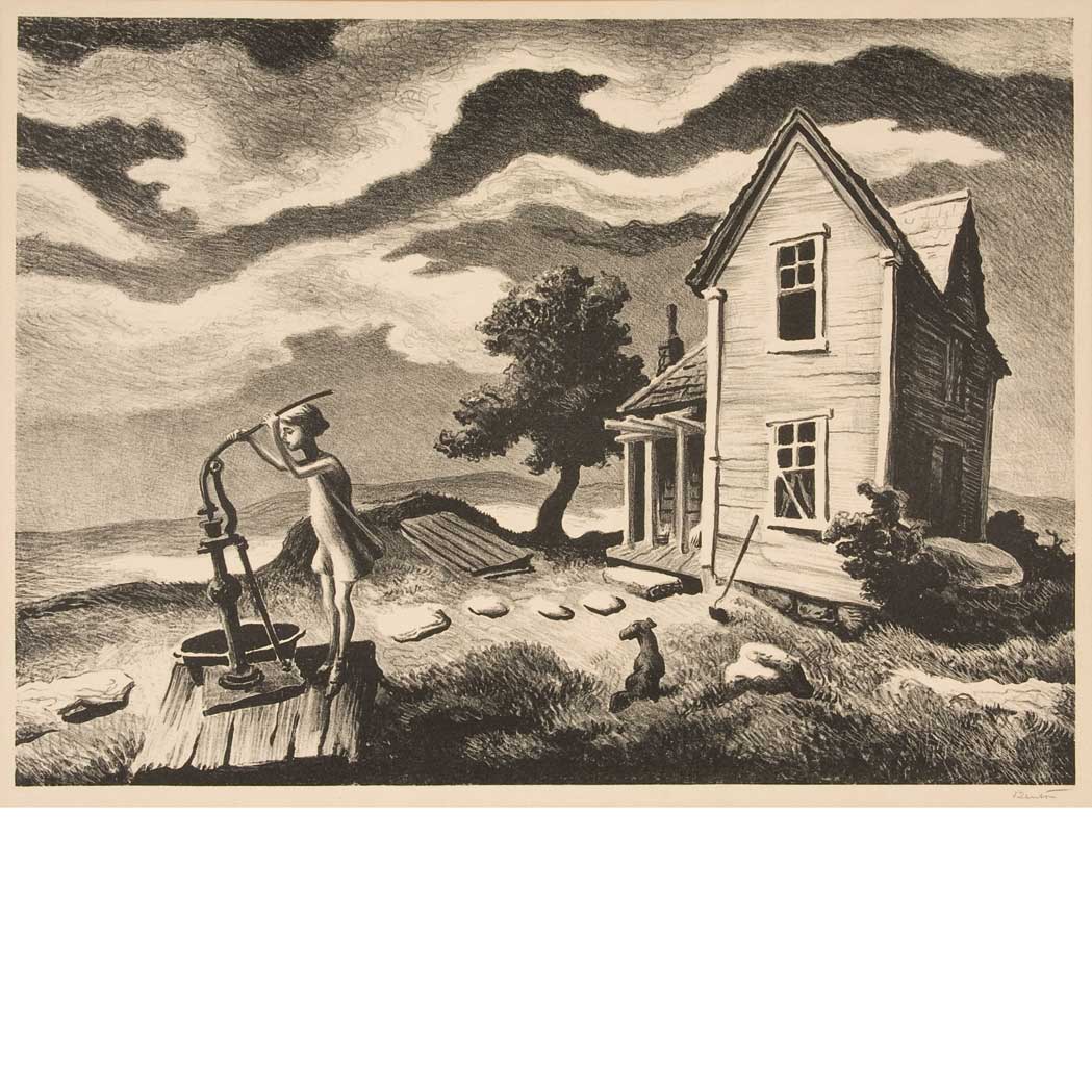 Appraisal: Thomas Hart Benton - THE FARMER'S DAUGHTER FATH Lithograph signed