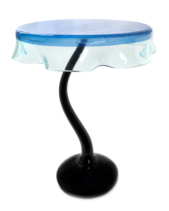 Appraisal: Sale Lot An Italian Glass Side Table having a circular