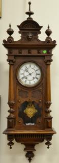 Appraisal: Vienna regulator clock with enameled dial ht in wd in