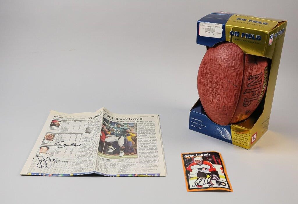 Appraisal: Wilson NFL game football signed by AJ Feeley January th