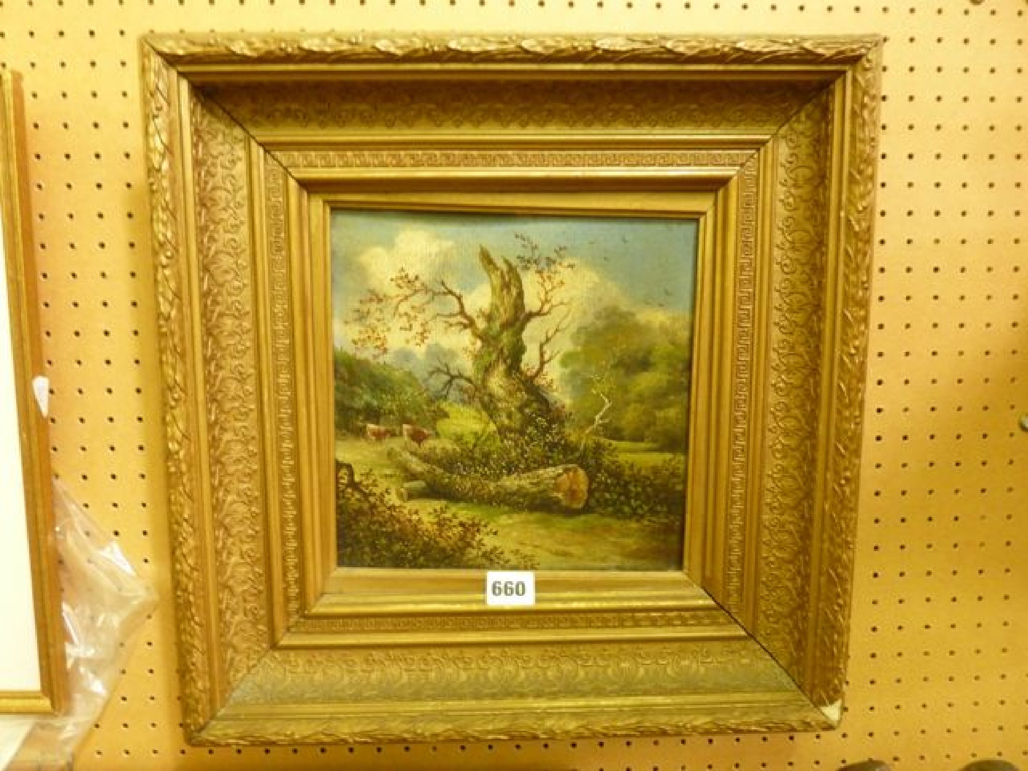 Appraisal: A th century oil painting on board of a landscape