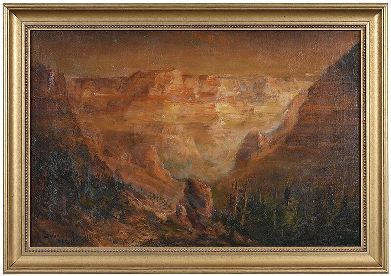 Appraisal: Lucien Whiting Powell American - The Last Gleam Grand Canyon