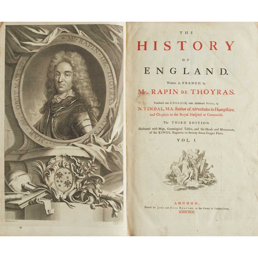 Appraisal: RAPIN DE THOYRAS PAUL THE HISTORY OF ENGLAND London John