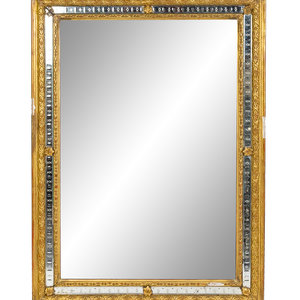 Appraisal: A Neoclassical Style Giltwood Rectangular Mirror TH CENTURY x inches