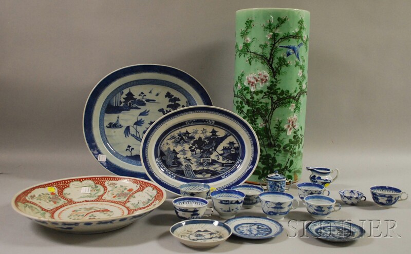 Appraisal: Group of Chinese Export Porcelain Tableware and a Celadon Glazed