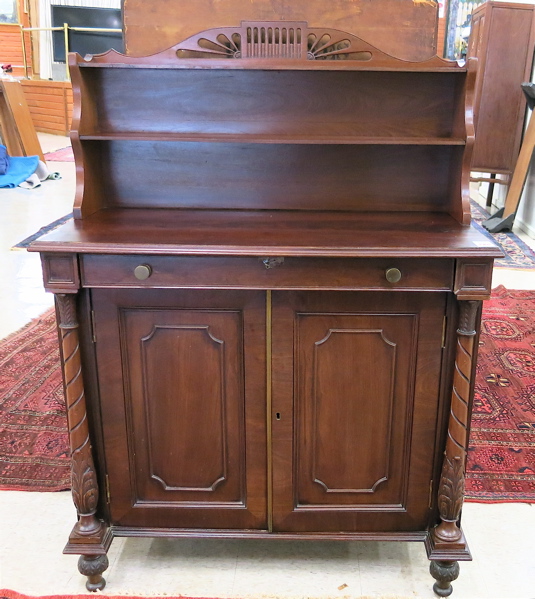 Appraisal: FEDERAL MAHOGANY SIDE CABINET American early th century having an