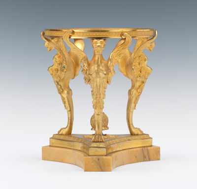 Appraisal: A French Empire Style Bronze D'ore Bowl Stand The upper